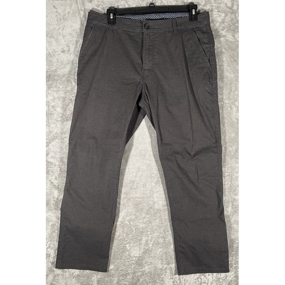 PrAna Straight Leg Hiking Pants Charcoal Gray Coolmax M43193038 Men's Size 36x29